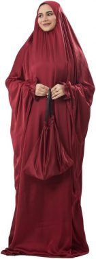 Prayer Dress One Piece Satin Fabric Elegant Islamic Prayer Attire for Women Prayer