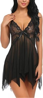 Lingerie for Women Lace Babydoll Sleepwear Boudoir Outfits Plus Size Langeray