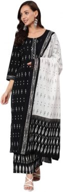 Women Kurta Palazzo Set with Dupatta | Kurti Pants Festive Traditional Dress Ready to Wear