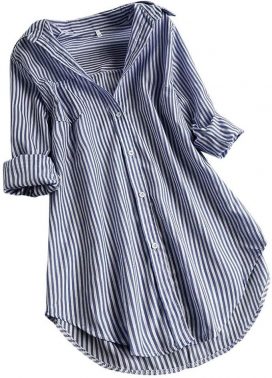 Women V-neck Solid T-shirt Blouse â € Ladies Summer Cotton linen Shirt Fashion