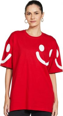 T2F Womens Womens Drop Shoulder T-Shirt -01 Western