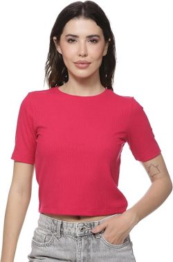 FYLTR Women's Solid Regular Fit T Shirt
