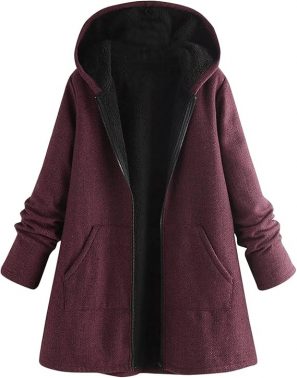 Womens jacket Vintage Pockets Black Zip Up Oversize Sweatshirt Winter Jackets For Women Clothes Hoodies Women Plus Size Long Sleeve Pullover