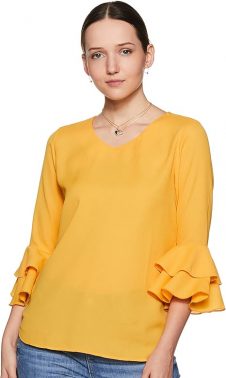 Krave Women Solid Regular Top (Ss19Kravesviny)