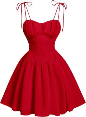 R&B Women's 425-1846WY037-2 Smocked Strappy Midi Dress with Square Neck